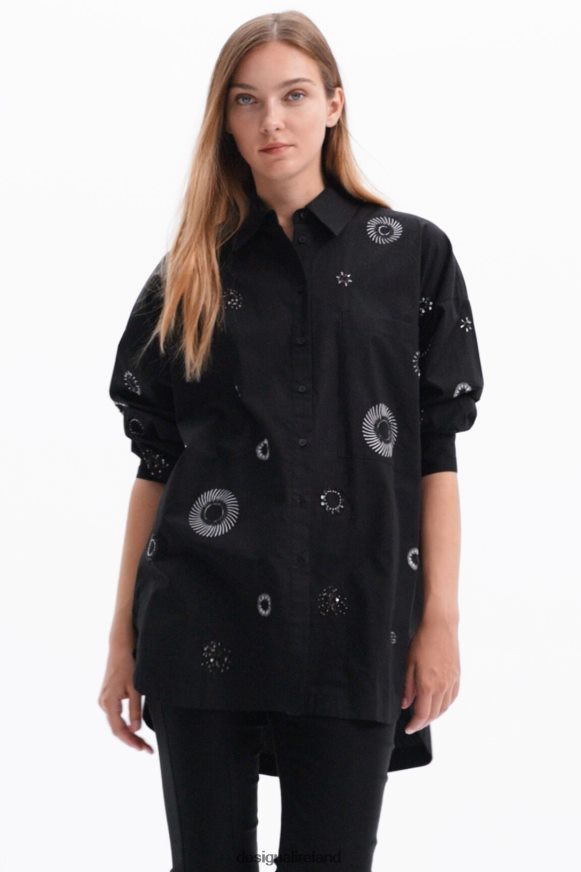 Desigual Women Oversize embroidered shirt Clothing PFVZ0B161