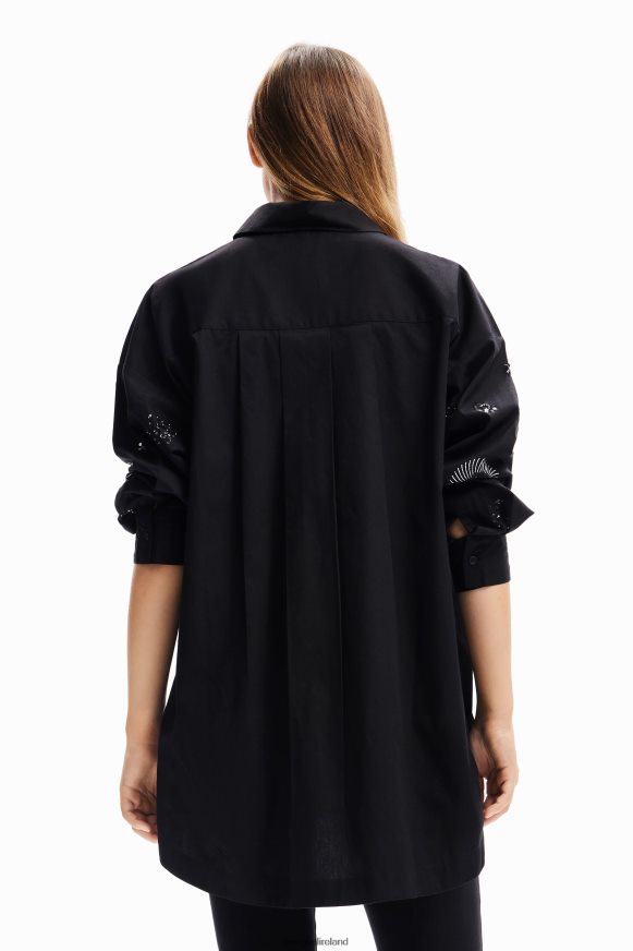 Desigual Women Oversize embroidered shirt Clothing PFVZ0B161