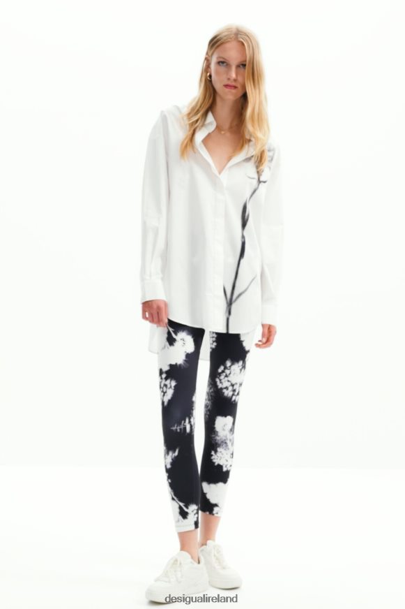 Desigual Women Oversize flower shirt Clothing PFVZ0B113