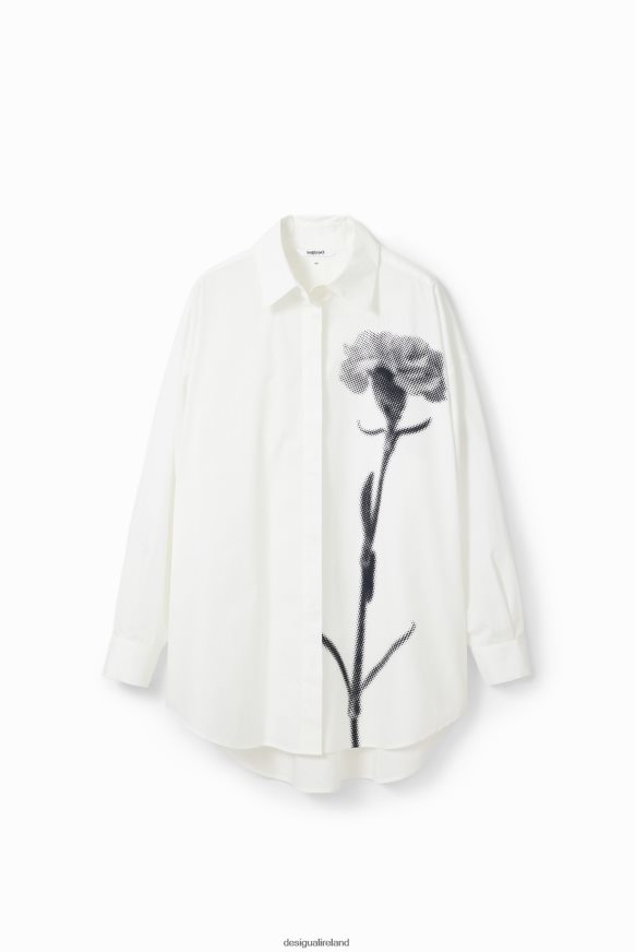 Desigual Women Oversize flower shirt Clothing PFVZ0B113