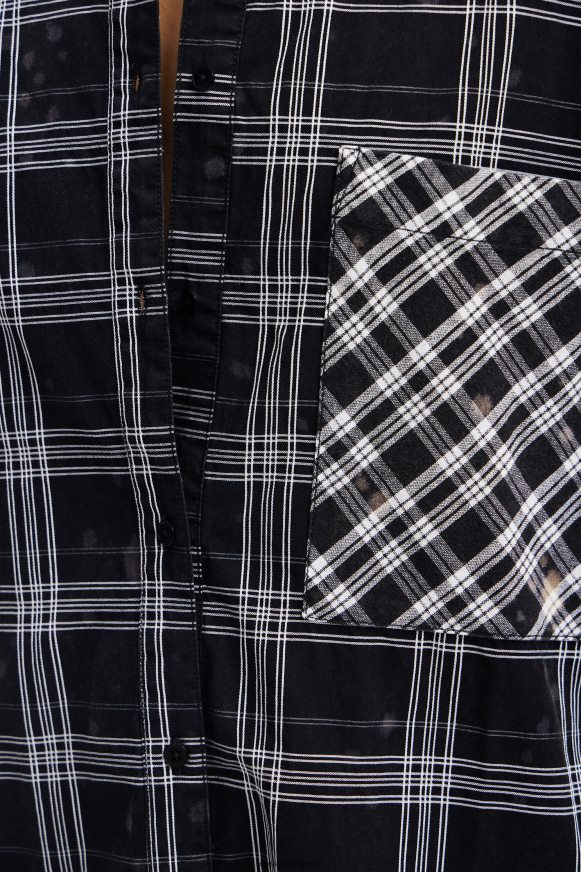 Desigual Women Oversize patchwork plaid shirt Clothing PFVZ0B70