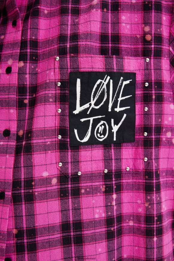 Desigual Women Oversize plaid shirt Clothing PFVZ0B449
