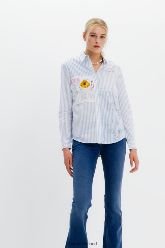 Desigual Women Patchwork striped shirt Clothing PFVZ0B163