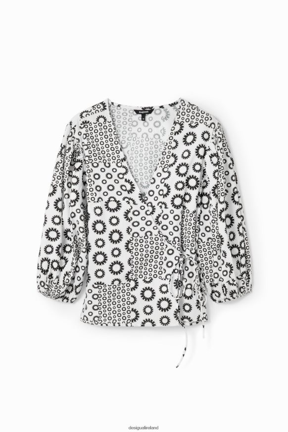 Desigual Women Patchwork wrap blouse Clothing PFVZ0B88