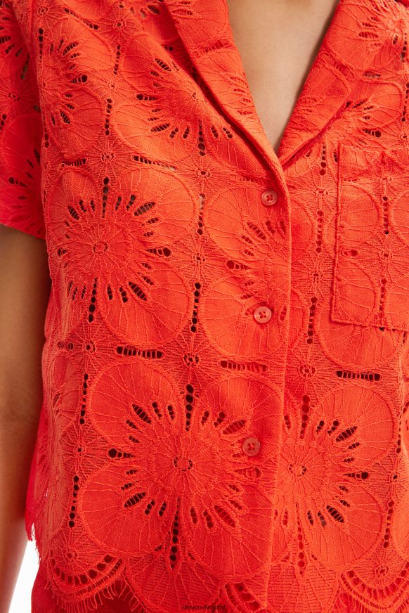 Desigual Women Short lace shirt Clothing PFVZ0B454