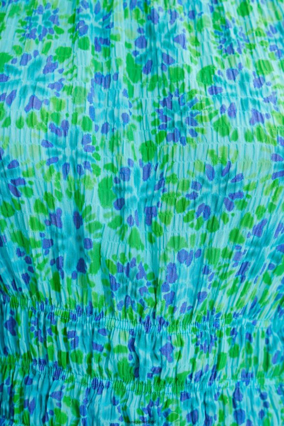 Desigual Women Short tie-dye puff-sleeve blouse Clothing PFVZ0B692