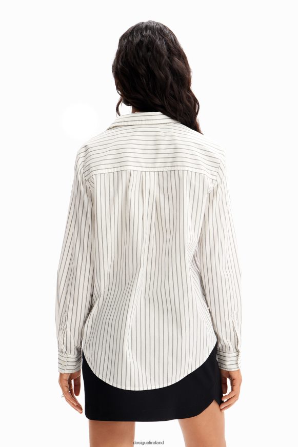 Desigual Women Striped flower shirt Clothing PFVZ0B114