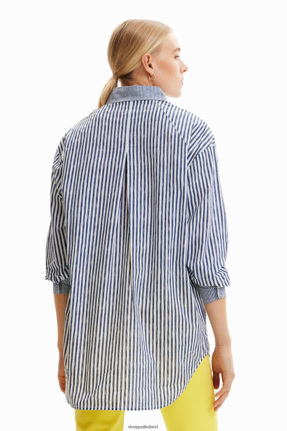 Desigual Women Striped patchwork illustration shirt Clothing PFVZ0B640