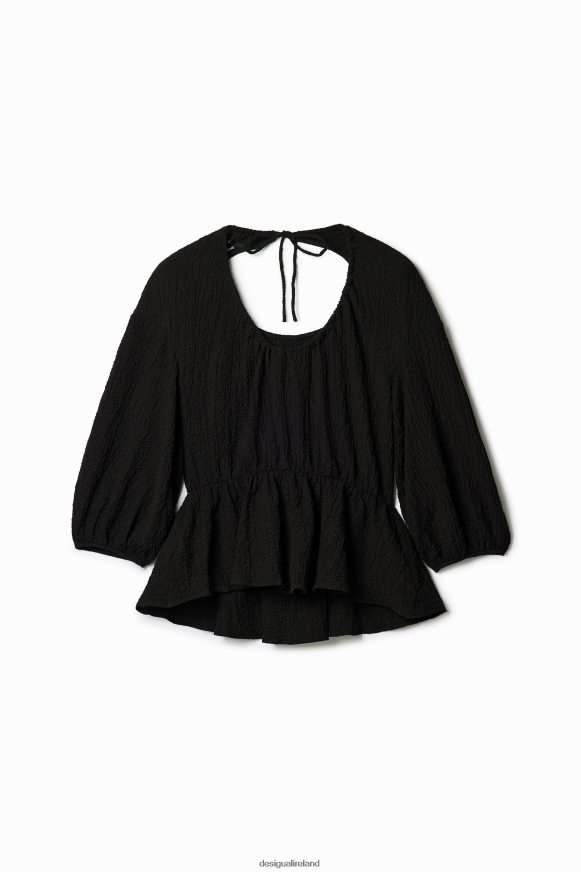 Desigual Women Textured cut-out blouse Clothing PFVZ0B718