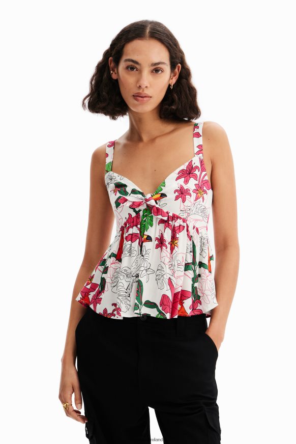 Desigual Women Tropical strap top Clothing PFVZ0B622