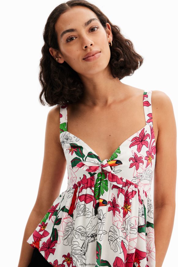 Desigual Women Tropical strap top Clothing PFVZ0B622