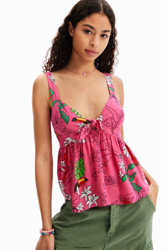 Desigual Women Tropical strap top Clothing PFVZ0B777
