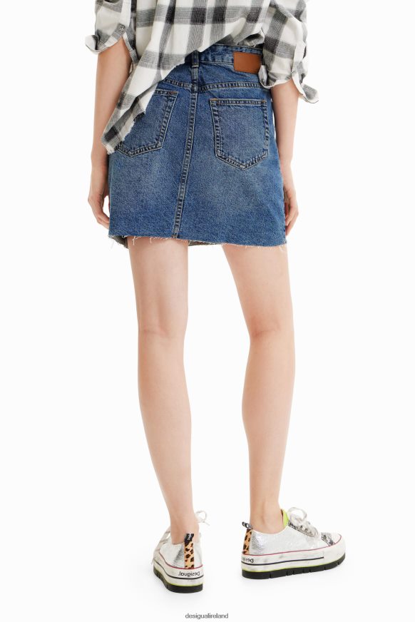 Desigual Women Denim criss-cross waist mini skirt Clothing PFVZ0B600