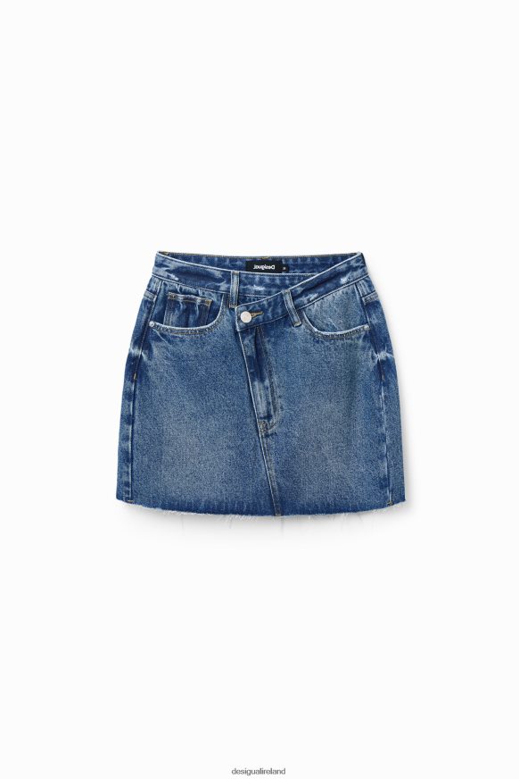 Desigual Women Denim criss-cross waist mini skirt Clothing PFVZ0B600