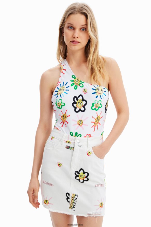 Desigual Women Denim illustrations mini skirt Clothing PFVZ0B714