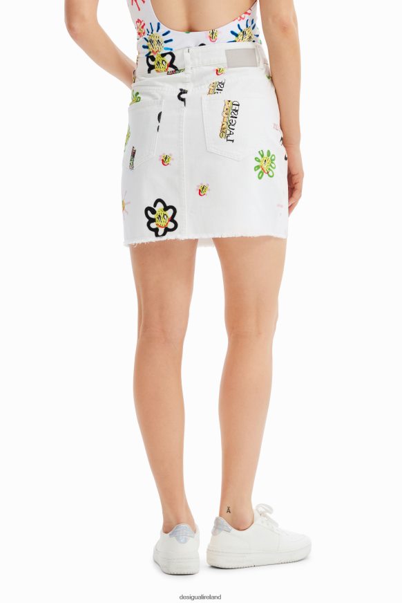 Desigual Women Denim illustrations mini skirt Clothing PFVZ0B714