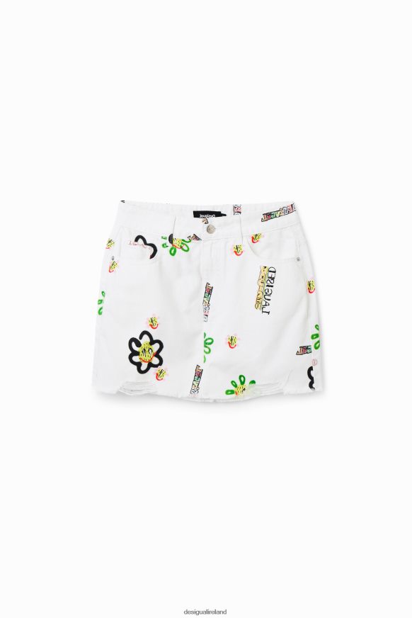 Desigual Women Denim illustrations mini skirt Clothing PFVZ0B714
