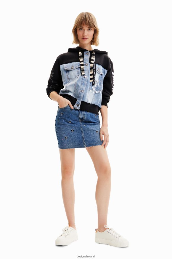 Desigual Women Disney's Mickey Mouse denim mini skirt Clothing PFVZ0B661