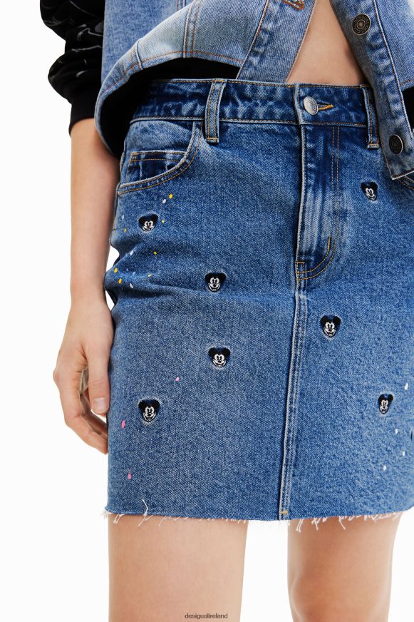 Desigual Women Disney's Mickey Mouse denim mini skirt Clothing PFVZ0B661