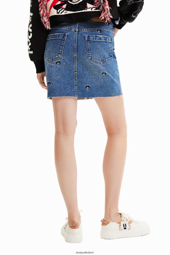 Desigual Women Disney's Mickey Mouse denim mini skirt Clothing PFVZ0B661