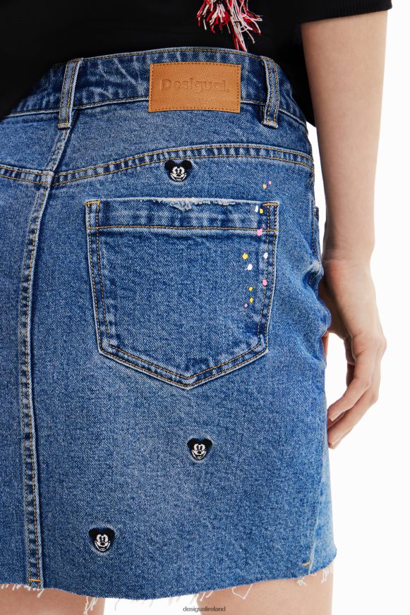 Desigual Women Disney's Mickey Mouse denim mini skirt Clothing PFVZ0B661