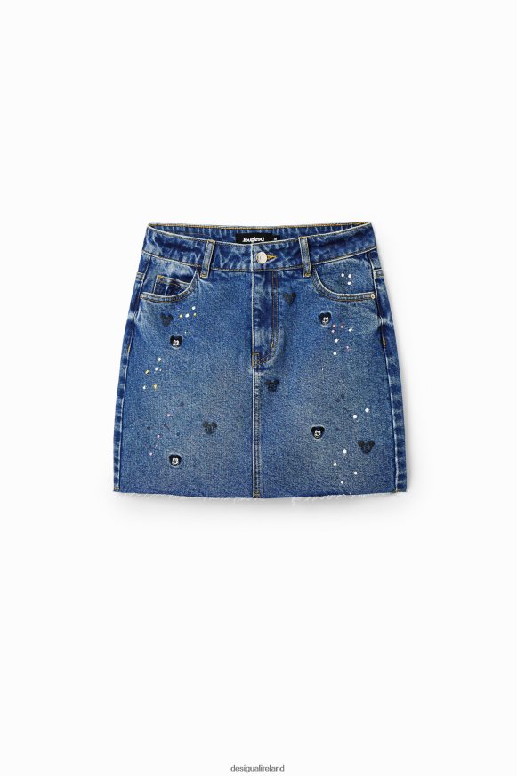 Desigual Women Disney's Mickey Mouse denim mini skirt Clothing PFVZ0B661