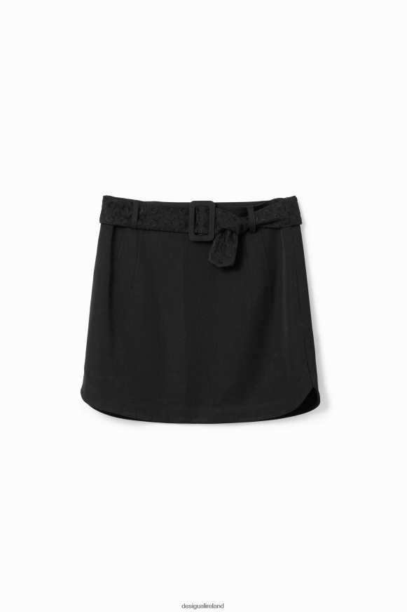 Desigual Women Embroidered belt mini skirt Clothing PFVZ0B167