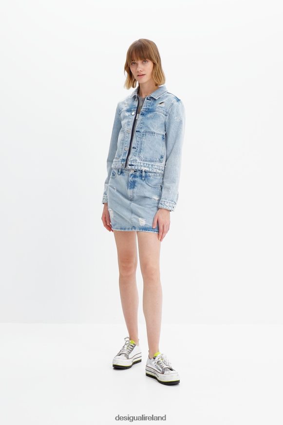 Desigual Women Eyes denim mini skirt Clothing PFVZ0B758