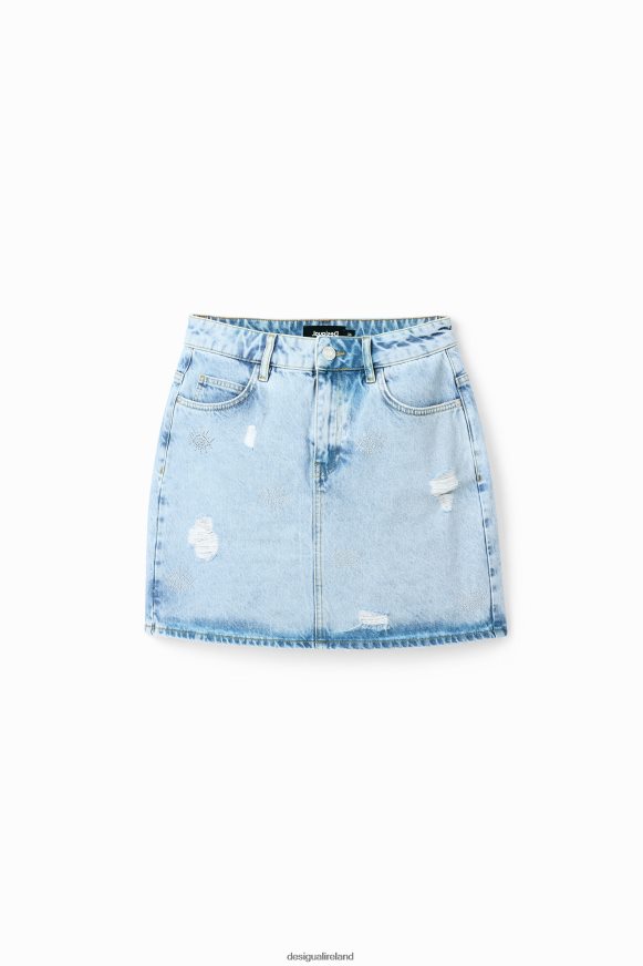 Desigual Women Eyes denim mini skirt Clothing PFVZ0B758