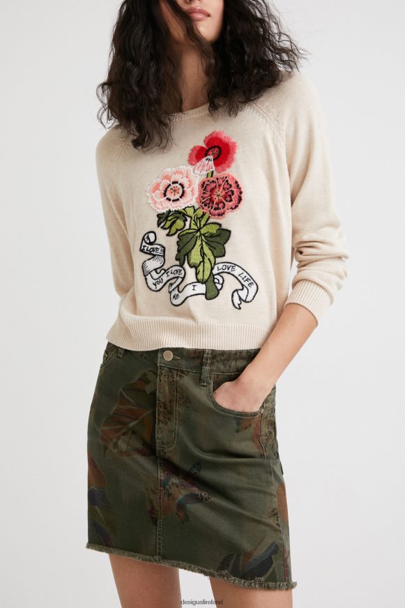 Desigual Women Floral camouflage miniskirt Clothing PFVZ0B1044
