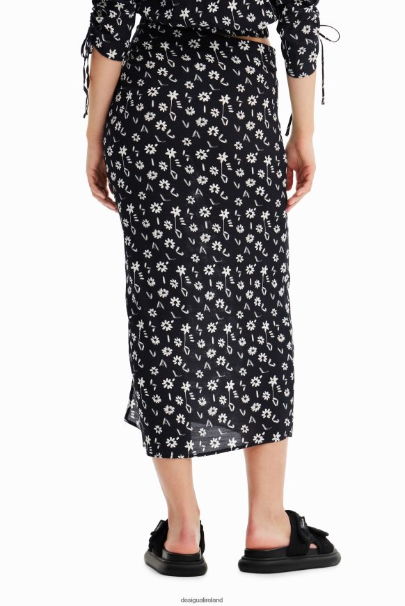 Desigual Women Floral slit midi skirt Clothing PFVZ0B760