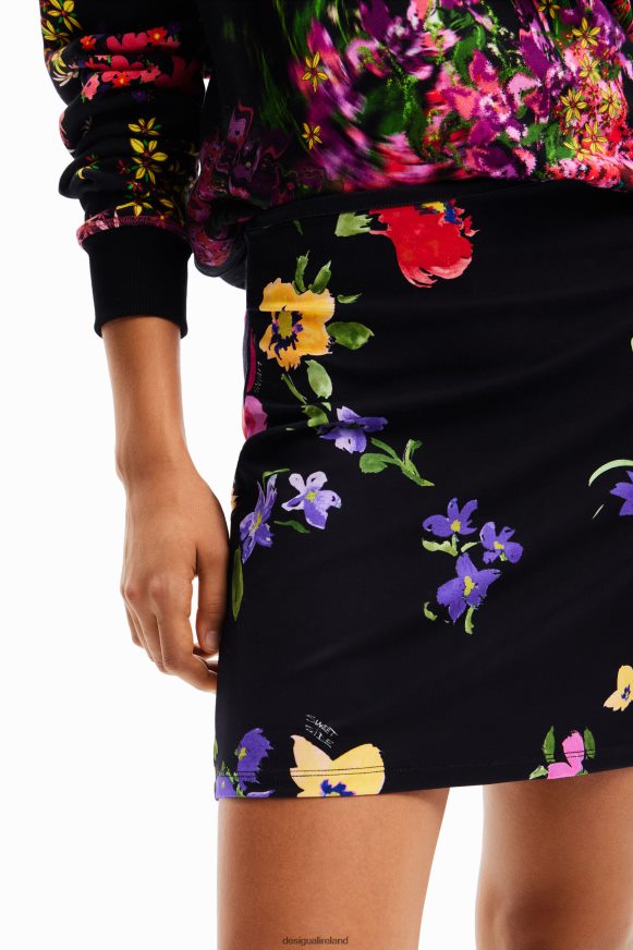 Desigual Women Floral stretch mini skirt Clothing PFVZ0B256