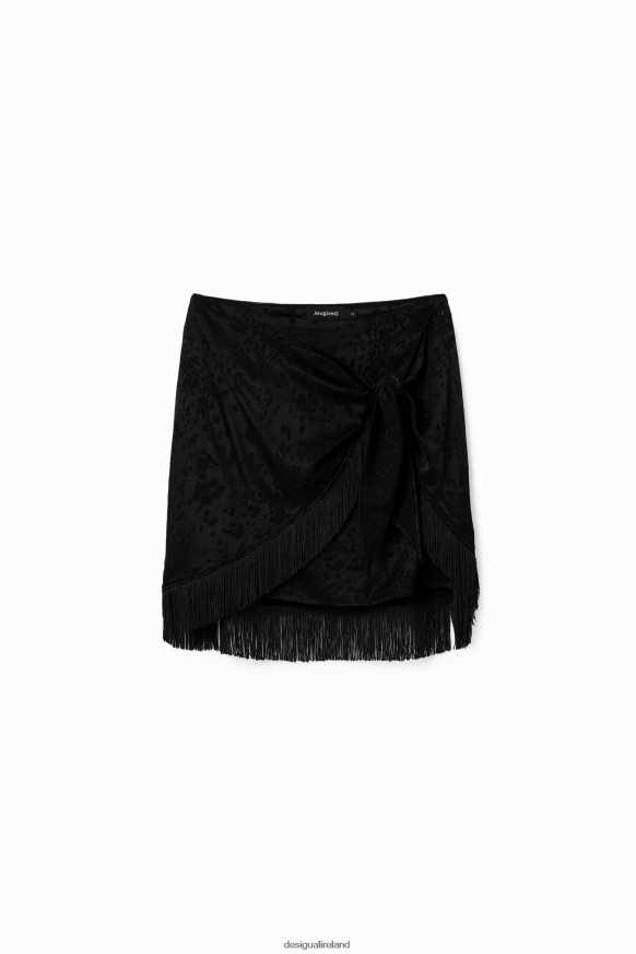 Desigual Women Fringed wrap mini skirt Clothing PFVZ0B545