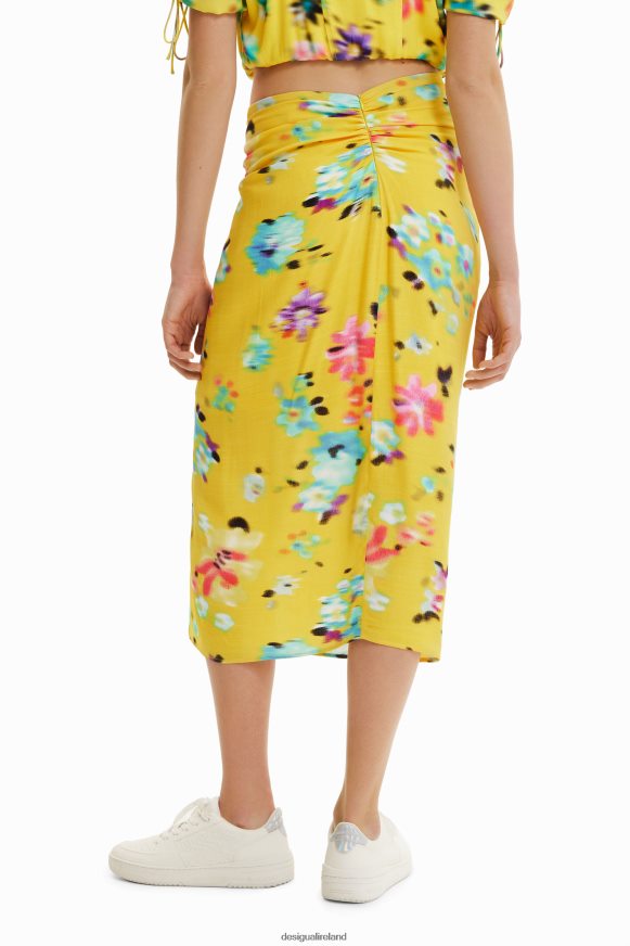 Desigual Women Handkerchief slit midi skirt Clothing PFVZ0B725