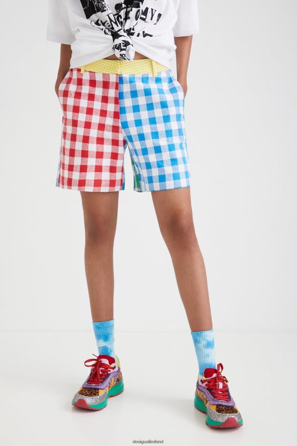 Desigual Women Johnson Hartig check shorts Clothing PFVZ0B1068