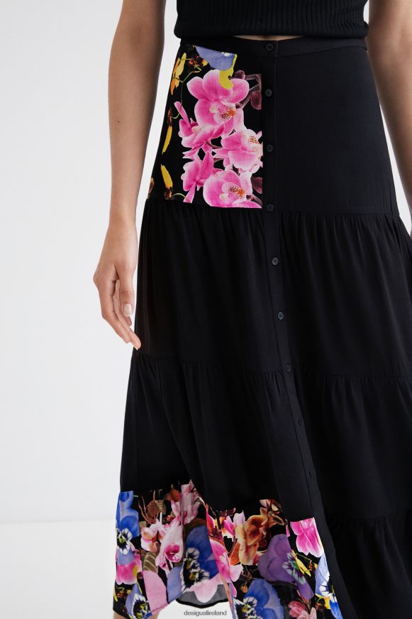 Desigual Women M. Christian Lacroix long skirt Clothing PFVZ0B1111
