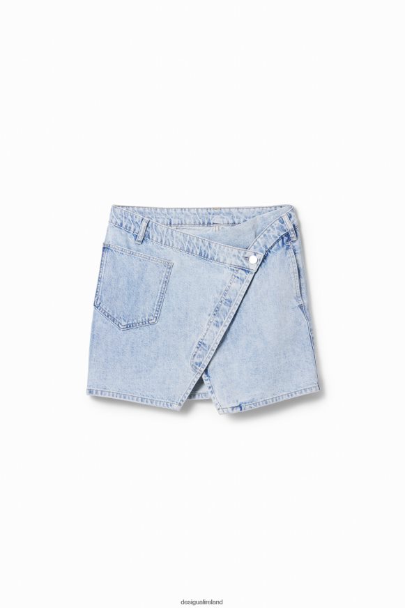 Desigual Women Maitrepierre wrap denim mini skirt Clothing PFVZ0B362