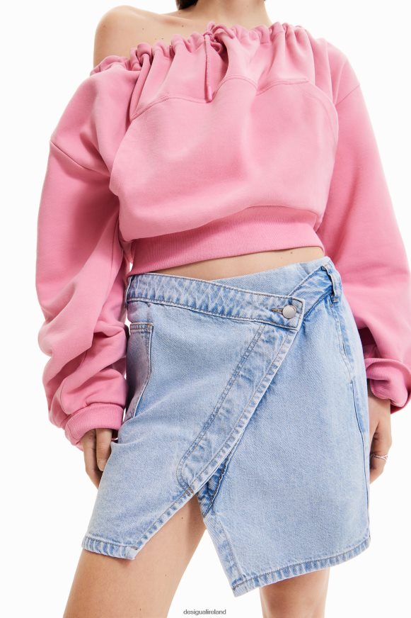 Desigual Women Maitrepierre wrap denim mini skirt Clothing PFVZ0B362