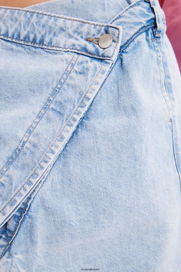 Desigual Women Maitrepierre wrap denim mini skirt Clothing PFVZ0B362