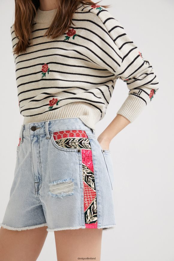 Desigual Women Patchwork denim shorts Clothing PFVZ0B1122
