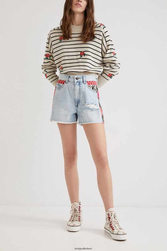 Desigual Women Patchwork denim shorts Clothing PFVZ0B1122