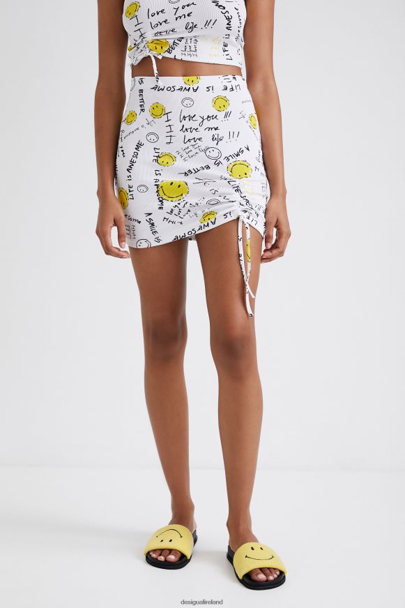 Desigual Women Slim Smiley mini skirt Clothing PFVZ0B459