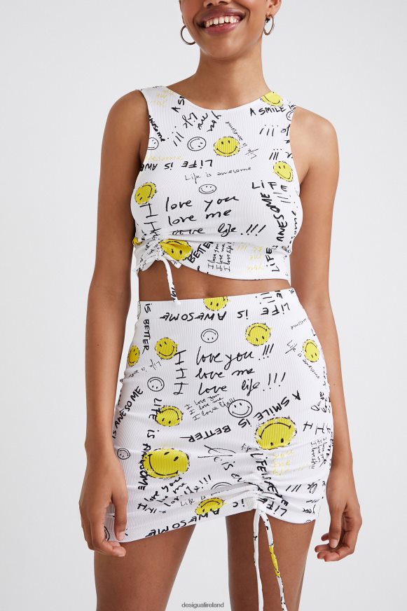 Desigual Women Slim Smiley mini skirt Clothing PFVZ0B459