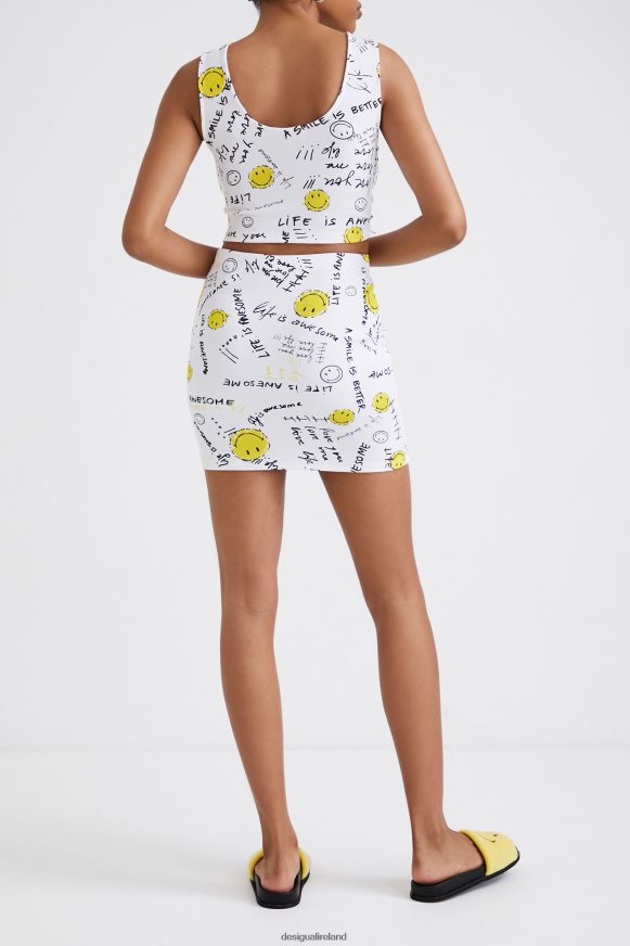 Desigual Women Slim Smiley mini skirt Clothing PFVZ0B459