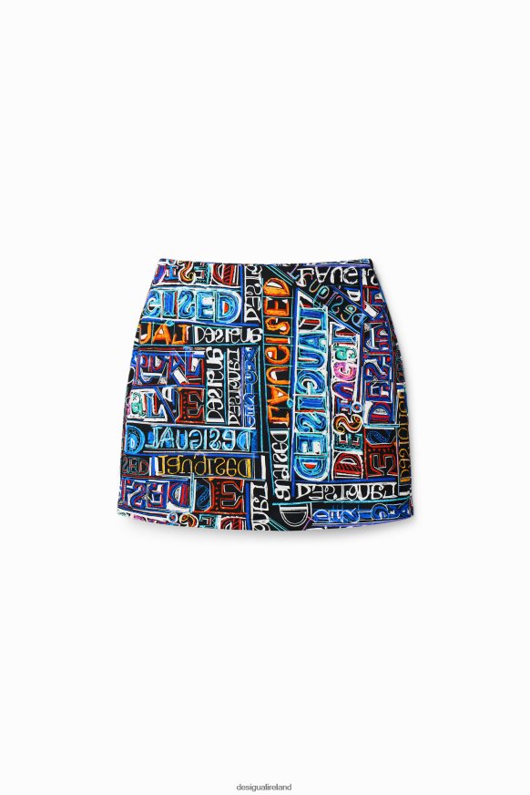 Desigual Women Slim arty logo mini skirt Clothing PFVZ0B739