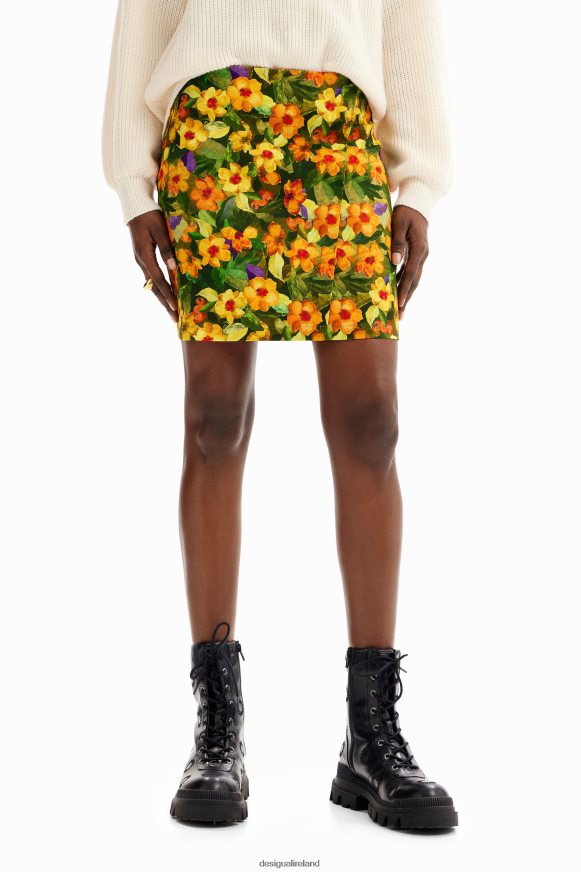 Desigual Women Slim floral mini skirt Clothing PFVZ0B203