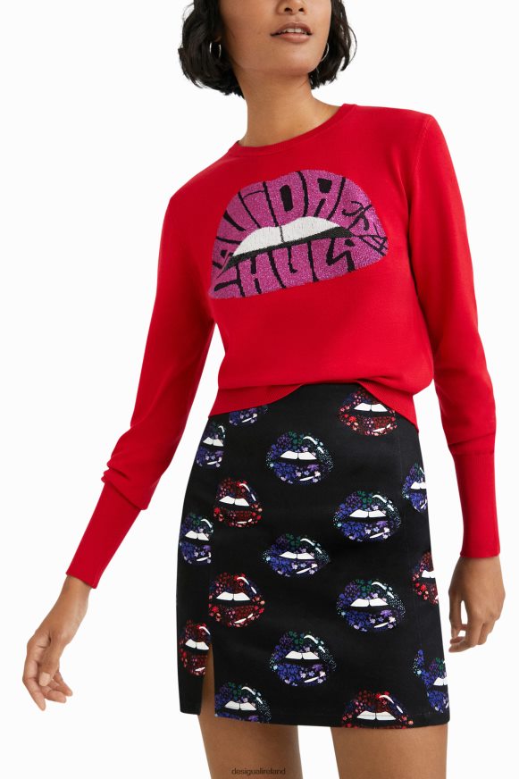 Desigual Women Slim lips miniskirt Clothing PFVZ0B1087