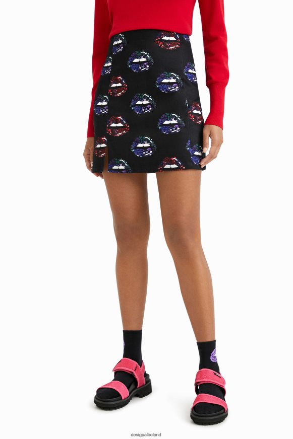Desigual Women Slim lips miniskirt Clothing PFVZ0B1087