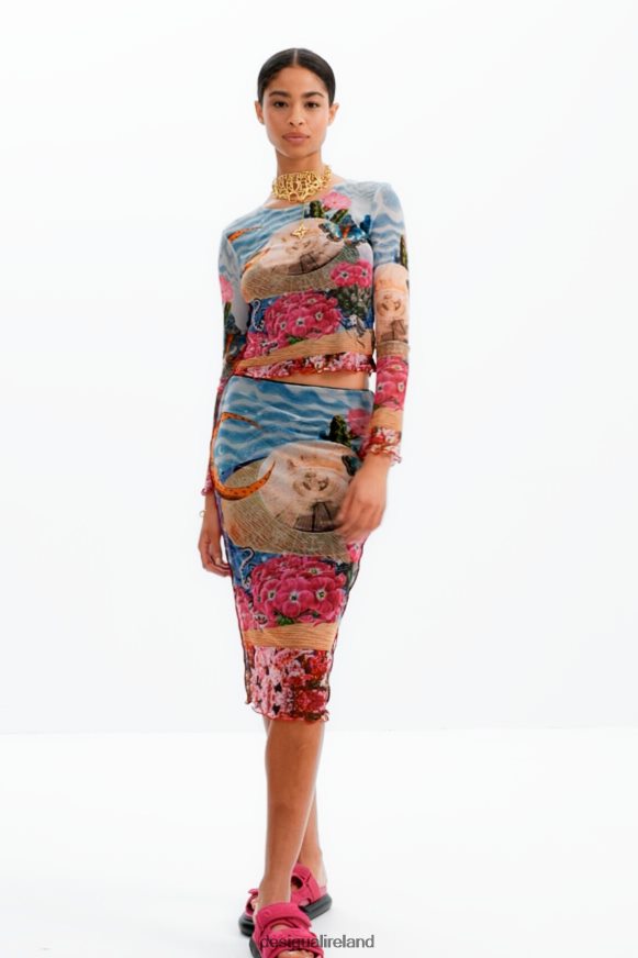 Desigual Women Slim tulle midi skirt Clothing PFVZ0B304