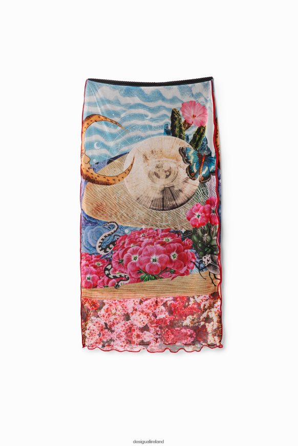 Desigual Women Slim tulle midi skirt Clothing PFVZ0B304